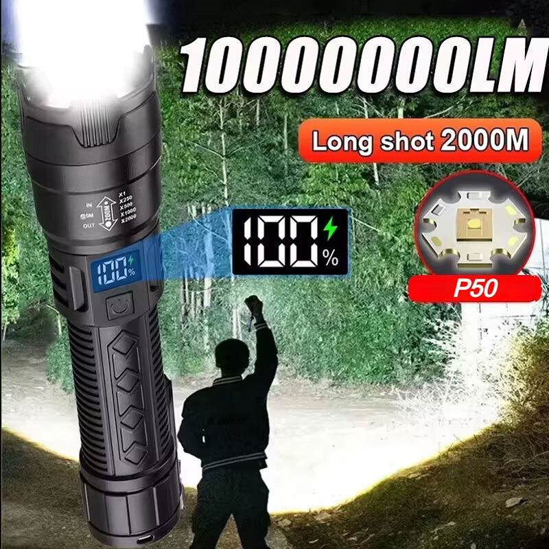 Fishing Light - مصباح يدوي LED عالي القوة 2000