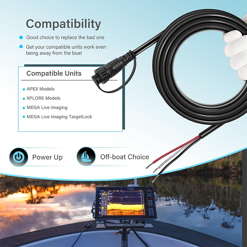 كابل طاقة 720110-1 PC13 لجهاز  - مراجعة Fish Finder وسعره