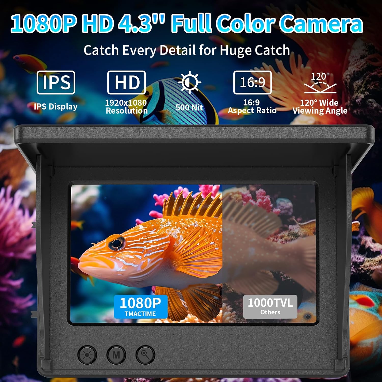 كاميرا صيد تحت الماء بشاشة LCD - مراجعة Fishing Depth Finder وسعره